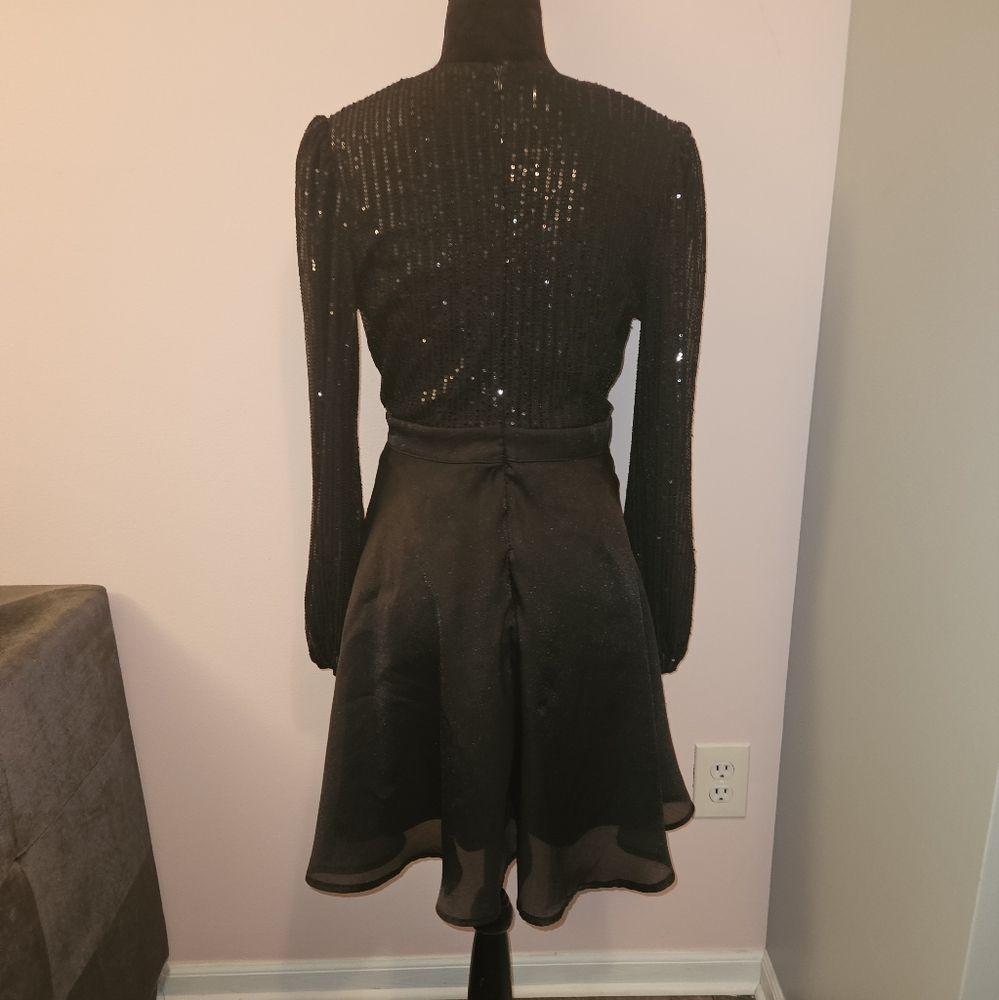 D&M Black Sequin Mini Party Dress - Size Large✨️ - Picture 7 of 10
